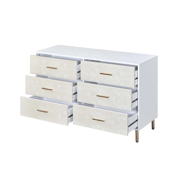 ACME Myles White Champagne & Gold Dresser Model AC00960