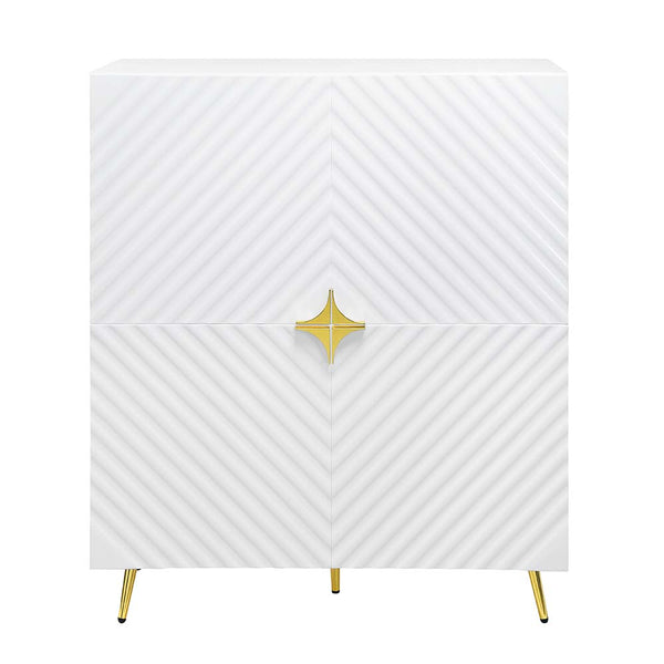 ACME Gaines White High Gloss Cabinet Model AC01031