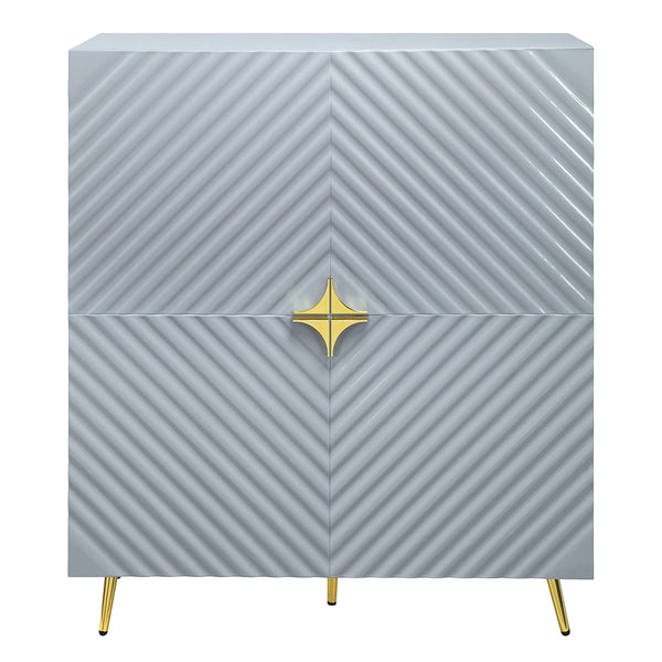 ACME Gaines Gray High Gloss Cabinet Model AC01032
