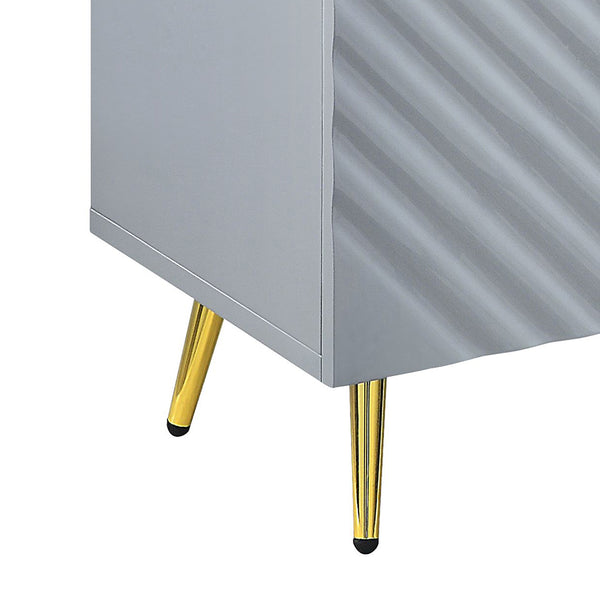 ACME Gaines Gray High Gloss Cabinet Model AC01032