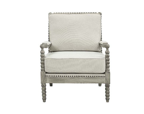 ACME Saraid Beige Linen & Gray Oak Accent Chair Model AC01165