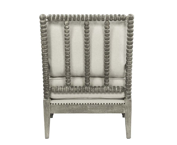 ACME Saraid Beige Linen & Gray Oak Accent Chair Model AC01165