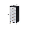 ACME Myles Black Silver & Gold Jewelry Armoire Model AC01167