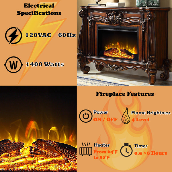 ACME Versailles Cherry Oak Fireplace Model AC01315