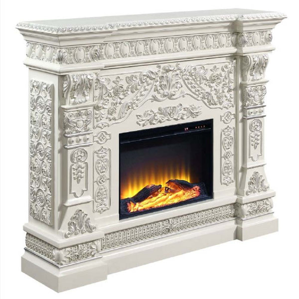 ACME Vanaheim Antique White Fireplace Model AC01617
