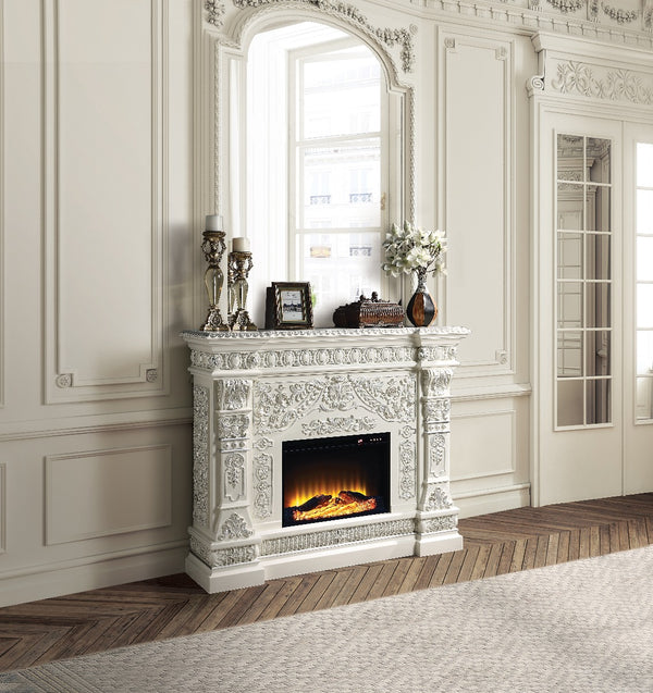 ACME Vanaheim Antique White Fireplace Model AC01617