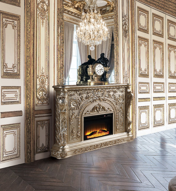 ACME Danae Antique Silver Fireplace Model AC01618