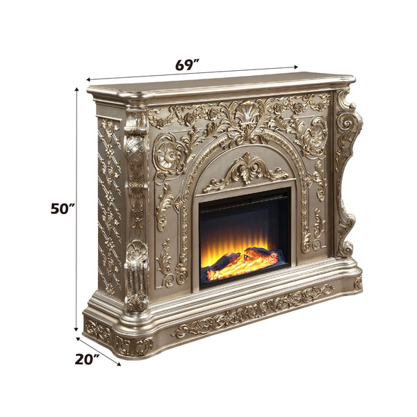 ACME Danae Antique Silver Fireplace Model AC01618