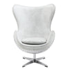 ACME Brancaster Vintage white Top grain Leather Accent Chair with Swivel Model AC01991