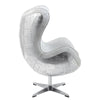 ACME Brancaster Vintage white Top grain Leather Accent Chair with Swivel Model AC01991