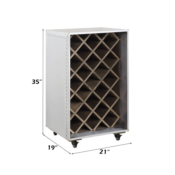 ACME Raini Aluminum Wine Cabinet Model AC01995