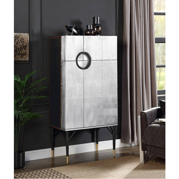 ACME Yoela Aluminum Wine Cabinet Model AC01996