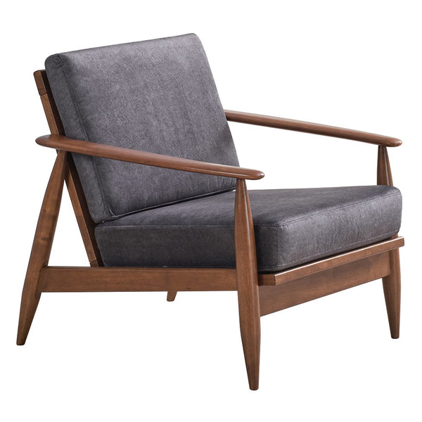 ACME Alisa Charcoal Fabric & Brown Accent Chair Model AC02377