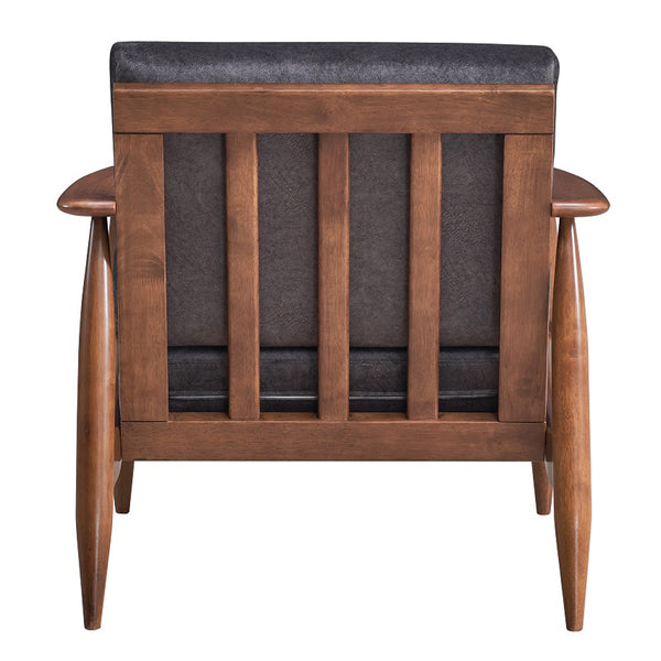 ACME Alisa Charcoal Fabric & Brown Accent Chair Model AC02377