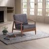 ACME Alisa Charcoal Fabric & Brown Accent Chair Model AC02377