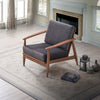 ACME Alisa Charcoal Fabric & Brown Accent Chair Model AC02377