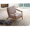 ACME Lide Light Brown Fabric & Brown Accent Chair Model AC02378