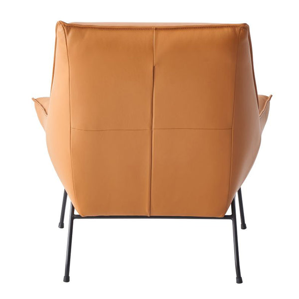 ACME Zusa Sandstone Top Grain Leather Accent Chair & Ottoman Model AC02379