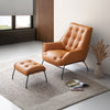 ACME Zusa Sandstone Top Grain Leather Accent Chair & Ottoman Model AC02379