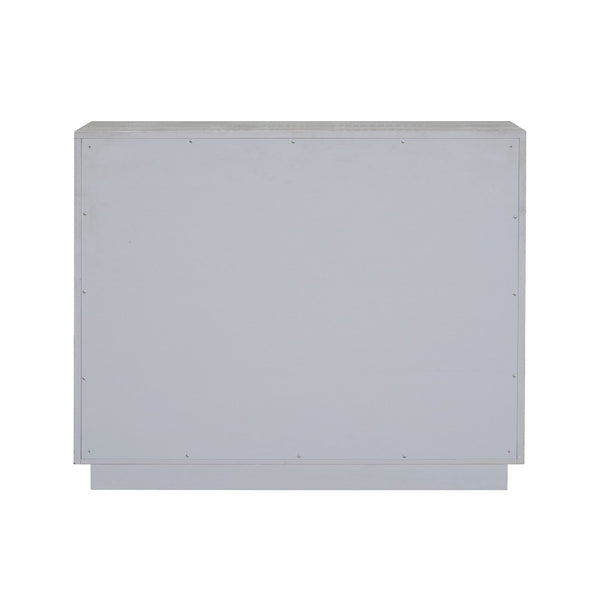 ACME Anpu Silver Faux Crocodile Skin Console Cabinet Model AC02505