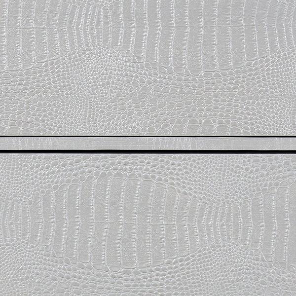 ACME Anpu Silver Faux Crocodile Skin Console Cabinet Model AC02505