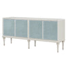 ACME Ansaldo Pearl White & Silver Shimmer Console Cabinet Model AC02506