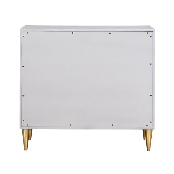 ACME Anson Metallic Silver & Champagne Console Cabinet Model AC02507