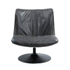ACME Piotr Black Top Grain Leather Accent Chair with Swivel Model AC02581
