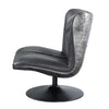 ACME Piotr Black Top Grain Leather Accent Chair with Swivel Model AC02581