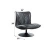 ACME Piotr Black Top Grain Leather Accent Chair with Swivel Model AC02581
