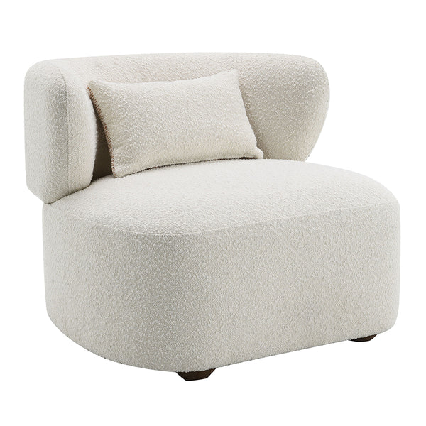 ACME Darius Beige Boucle Accent Chair with Pillow Model AC02589