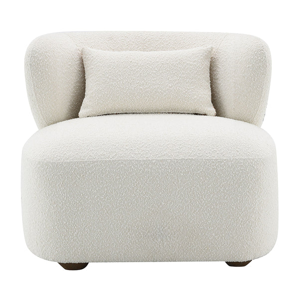 ACME Darius Beige Boucle Accent Chair with Pillow Model AC02589