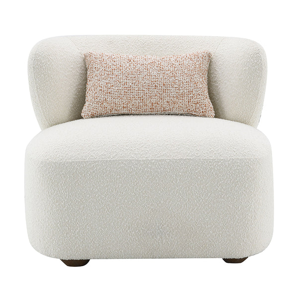 ACME Darius Beige Boucle Accent Chair with Pillow Model AC02589