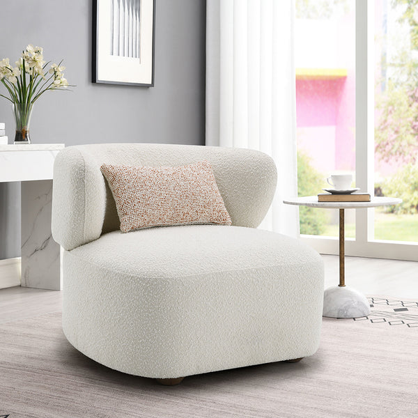 ACME Darius Beige Boucle Accent Chair with Pillow Model AC02589