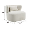 ACME Darius Beige Boucle Accent Chair with Pillow Model AC02589