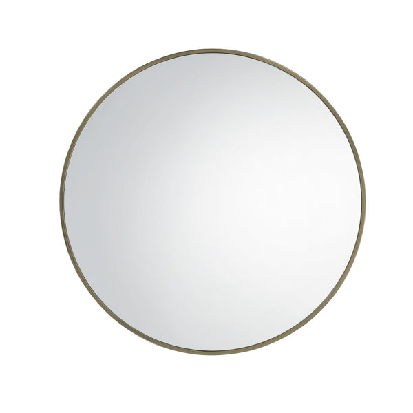 ACME Aditya Mirrored & Antique Brass Console Table with Mirror Model AC02737