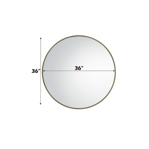 ACME Aditya Mirrored & Antique Brass Console Table with Mirror Model AC02737