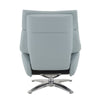 ACME Janella Babyblue Top Grain Leather Accent Chair with Swivel & Ottoman Model AC02990