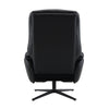 ACME Labonita Black Top Grain Leather & Black Accent Chair with Swivel & Ottoman Model AC02992