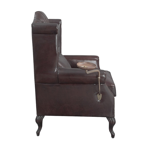 ACME Pino Vintage Brown Top Grain Leather Accent Chair Model AC02994