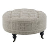 ACME Upendo Pattern Fabric Ottoman with Casters Model AC03000