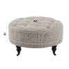 ACME Upendo Pattern Fabric Ottoman with Casters Model AC03000