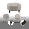 ACME Upendo Pattern Fabric Ottoman with Casters Model AC03000