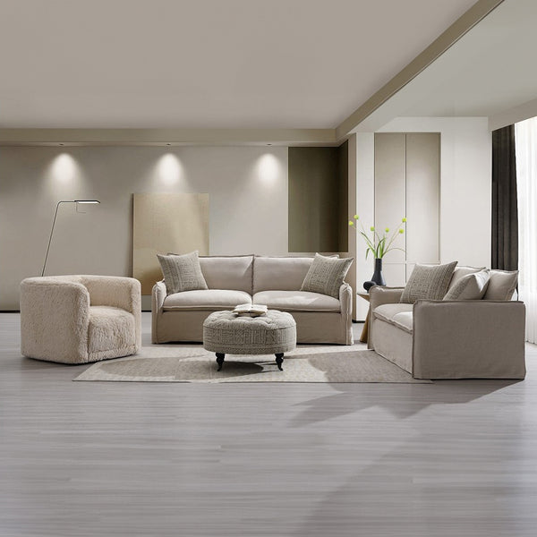 ACME Upendo Pattern Fabric Ottoman with Casters Model AC03000