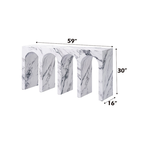 ACME Fritzy Engineered Stone Console Table Model AC03129