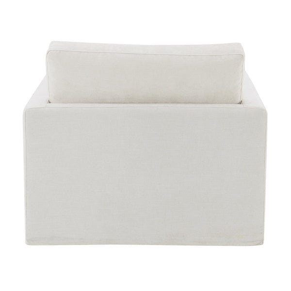 ACME Naveen Ivory Fabric Swivel Chair with Pillow Model AC03142