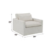 ACME Naveen Ivory Fabric Swivel Chair with Pillow Model AC03142