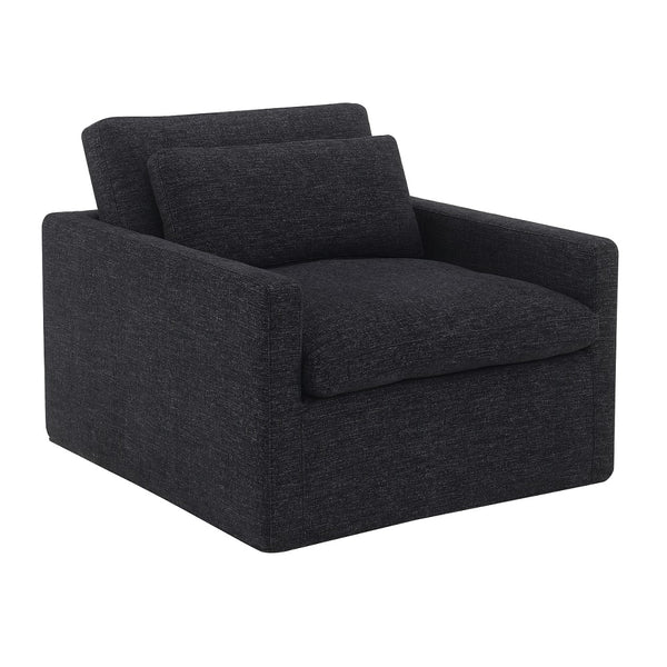 ACME Naveen Dark Gray Fabric Swivel Chair with Pillow Model AC03143