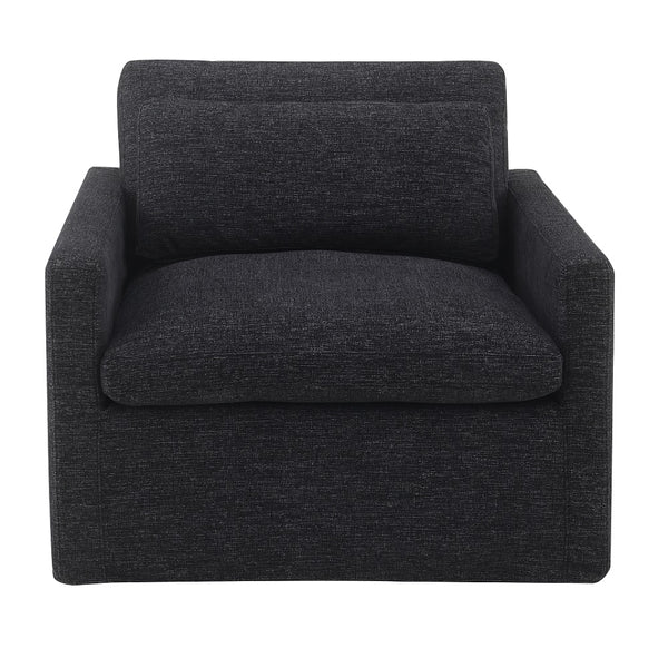 ACME Naveen Dark Gray Fabric Swivel Chair with Pillow Model AC03143