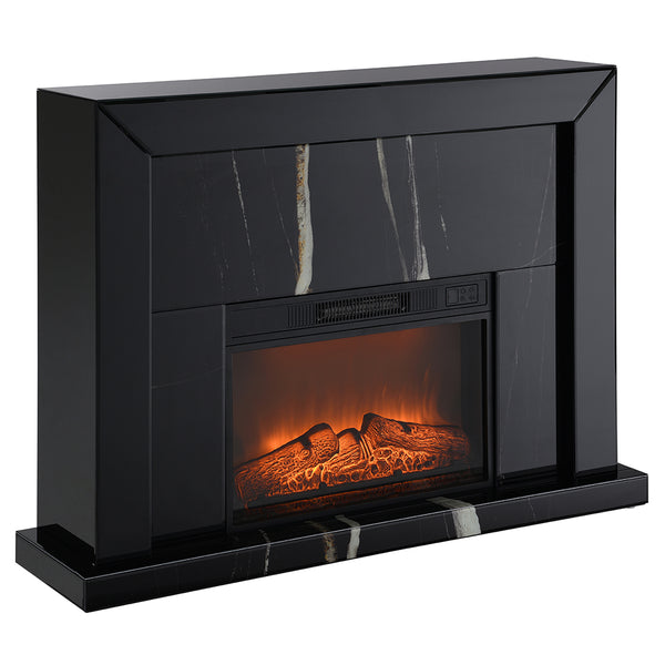 ACME Drisana Black Mirrored Fireplace Model AC03869